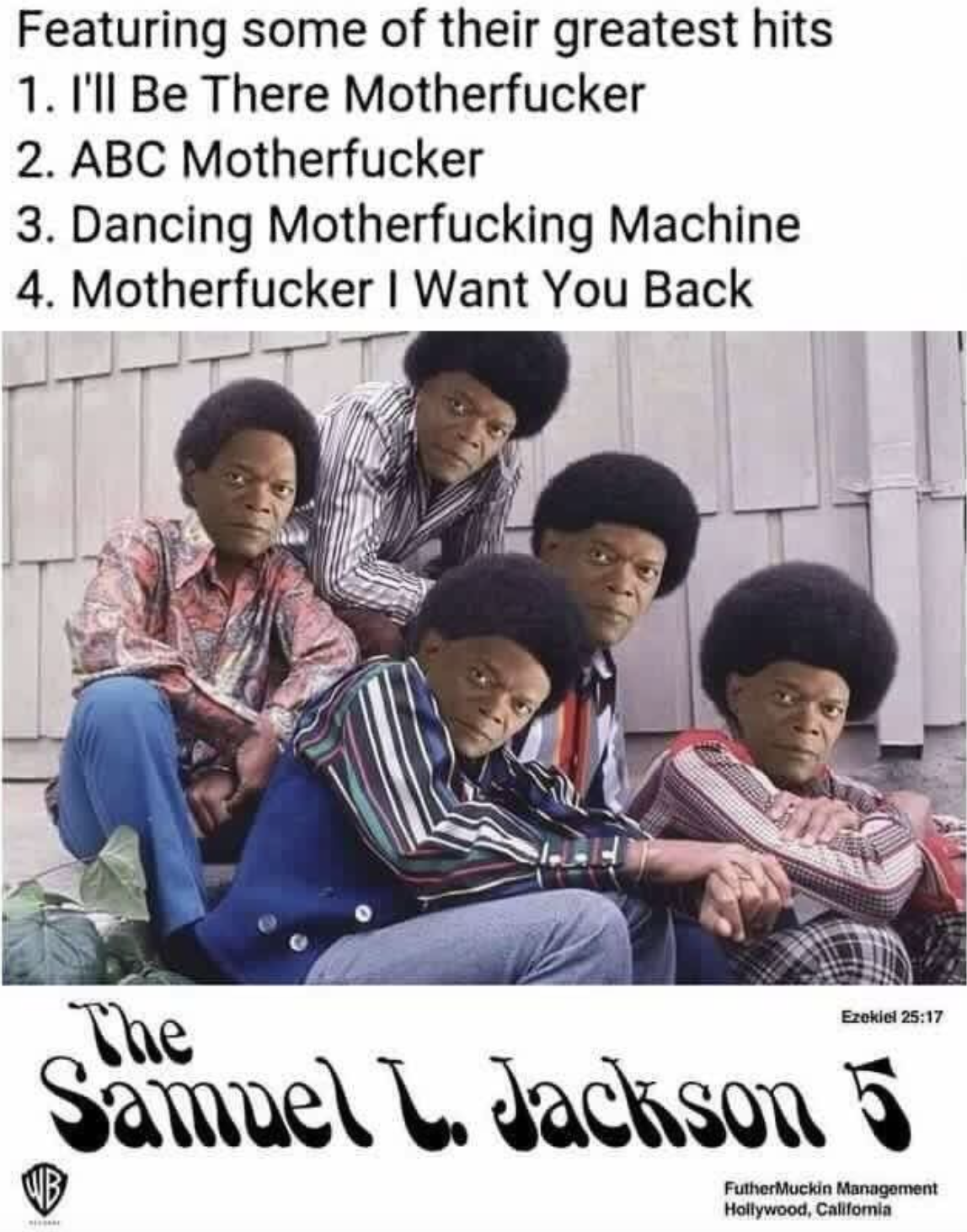 Chaotic Meh meme titled “Samuel L Jackson 5.”