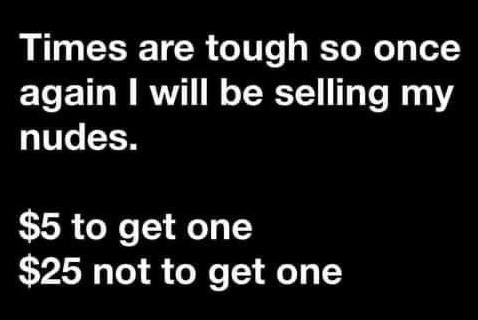 Chaotic Meh meme titled “Selling My Nudes.”