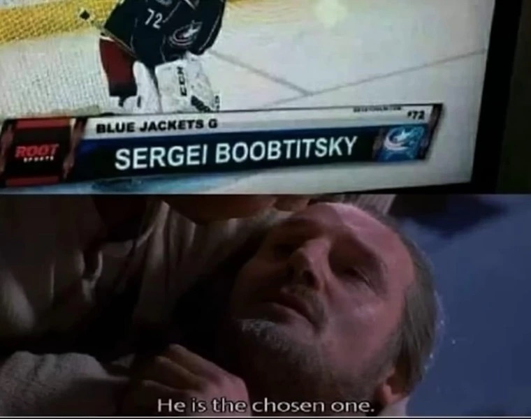 Chaotic Meh meme titled “Sergei Boobtitsky.”