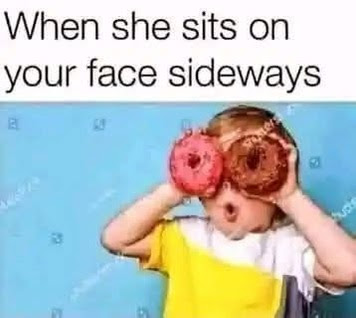 Chaotic Meh meme titled “Sits On Face Sideways.”