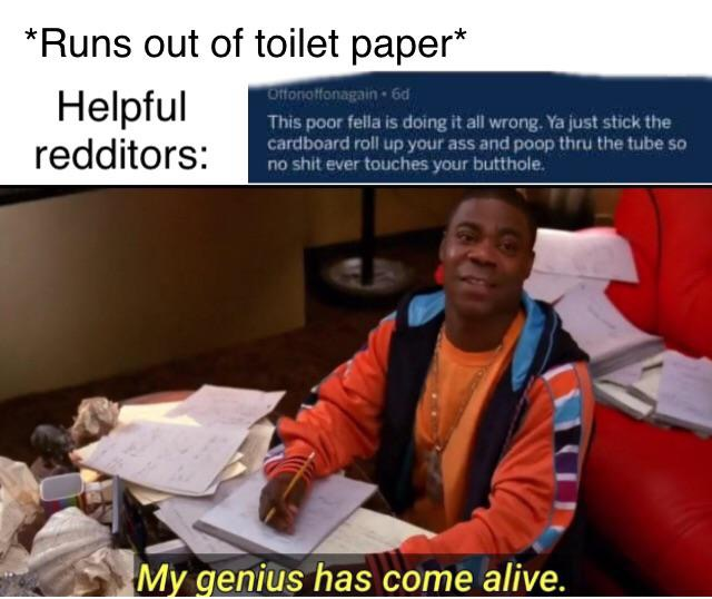 Chaotic Meh meme titled “Toilet Paper Cardboard.”