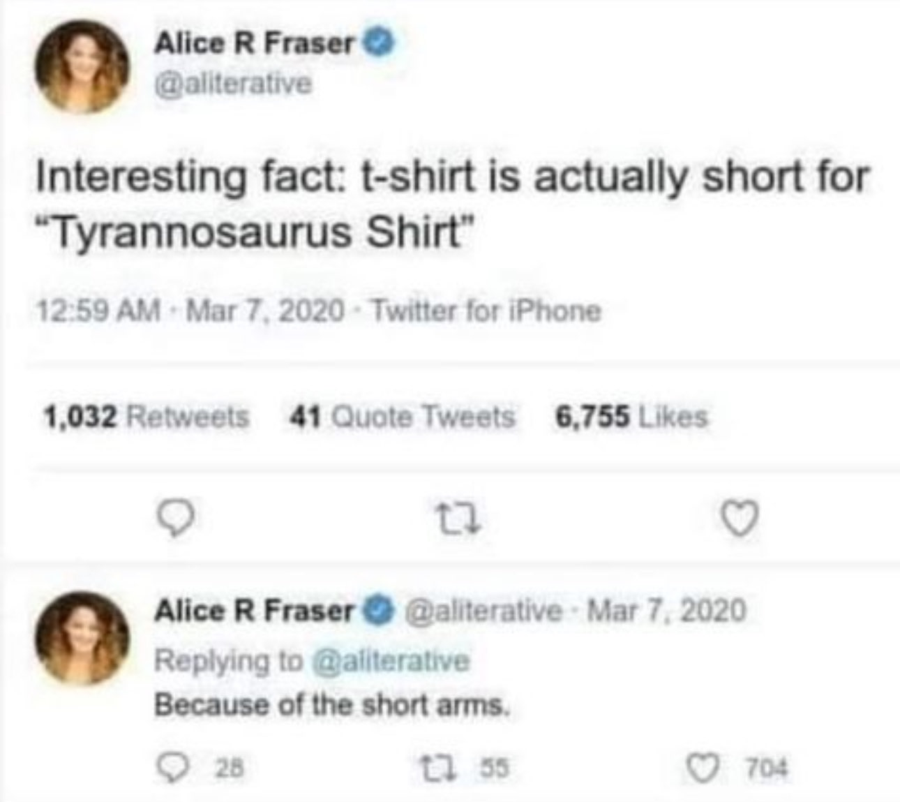 Chaotic Meh meme titled “Tyrannosaurus Shirt.”