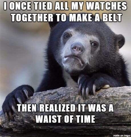 Chaotic Meh meme titled “Waist Of Time.”
