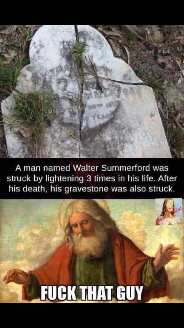 Chaotic Meh meme titled “Walter Summerford Lightning.”