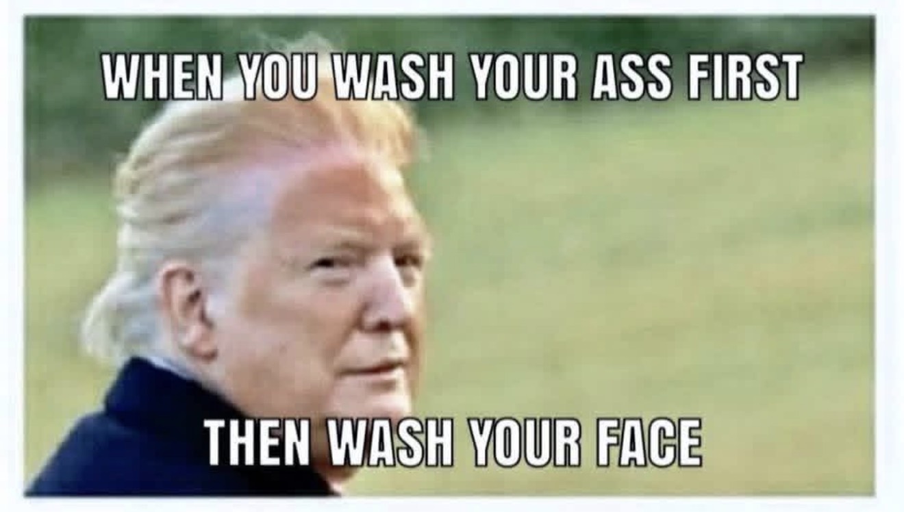Chaotic Meh meme titled “Wash Ass First.”