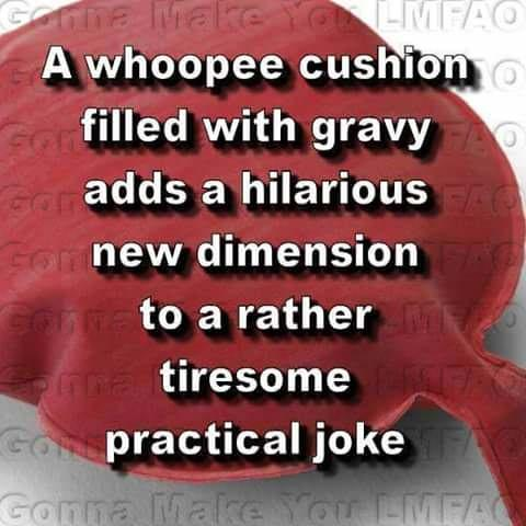 Chaotic Meh meme titled “Whoopee Cushion Gravy.”