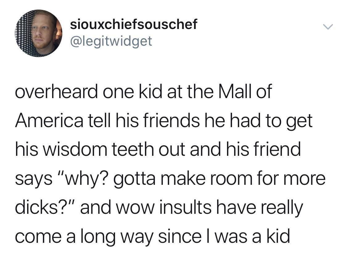 Chaotic Meh meme titled “Wisdom Teeth Dicks.”