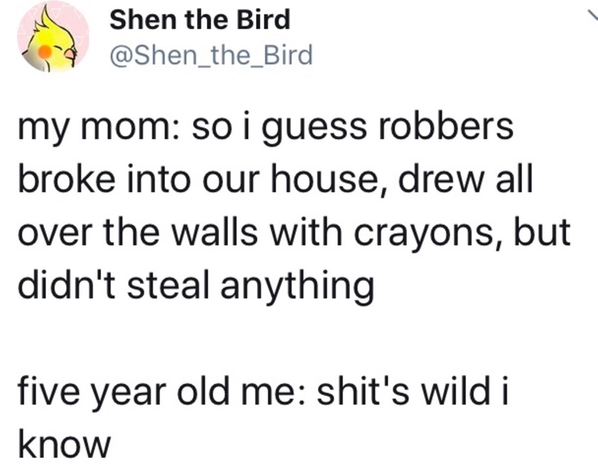 Chaotic Meh meme titled “Robbers Drew on the Walls.”