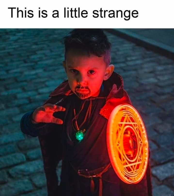 Chaotic Meh meme titled “This Is a Little Strange.”