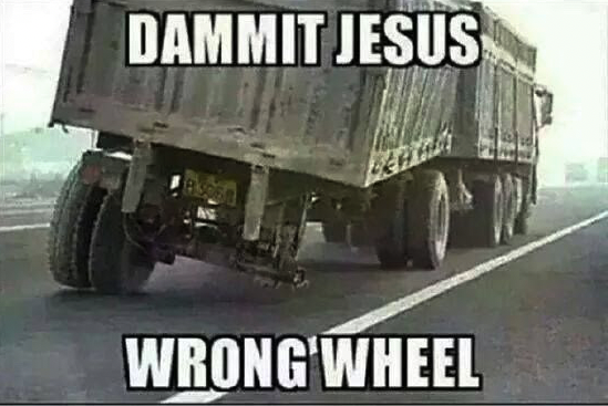 Chaotic Meh meme titled “Wrong Wheel.”