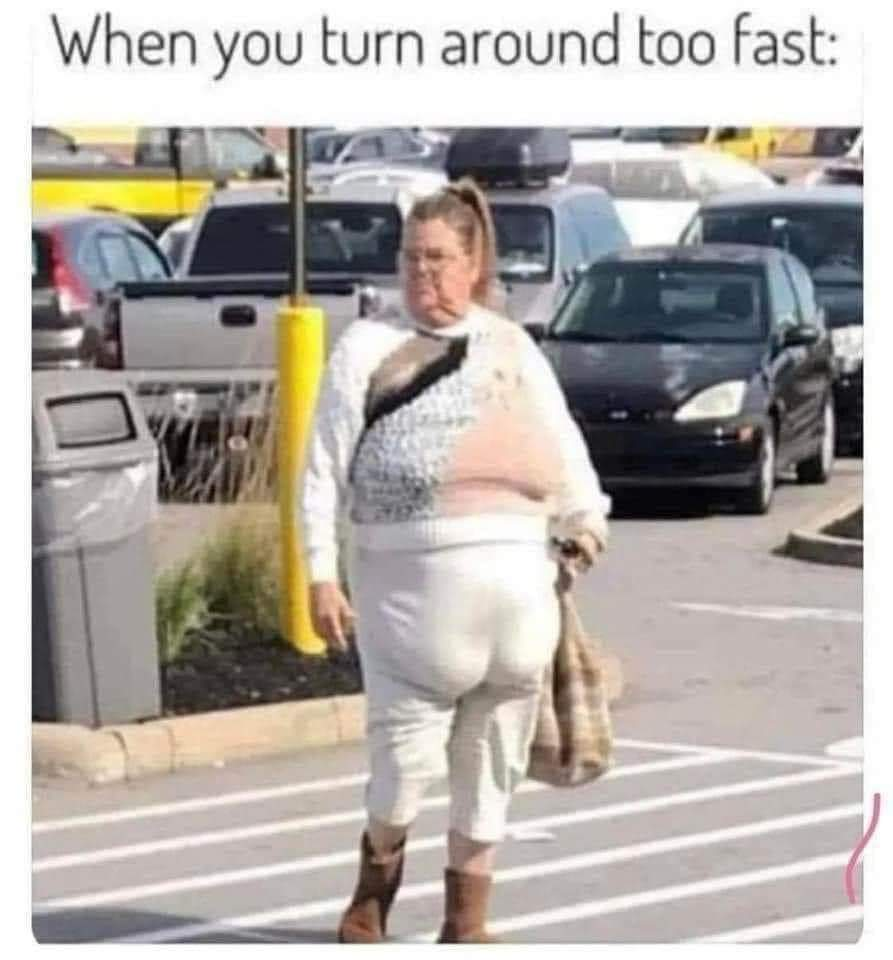 Chaotic Meh meme titled “Turn Around Too Fast.”