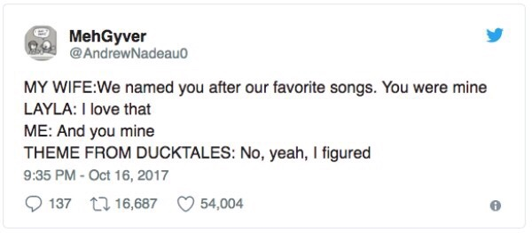 Chaotic Meh meme titled “Named After Our Favorite Songs Ducktales.”