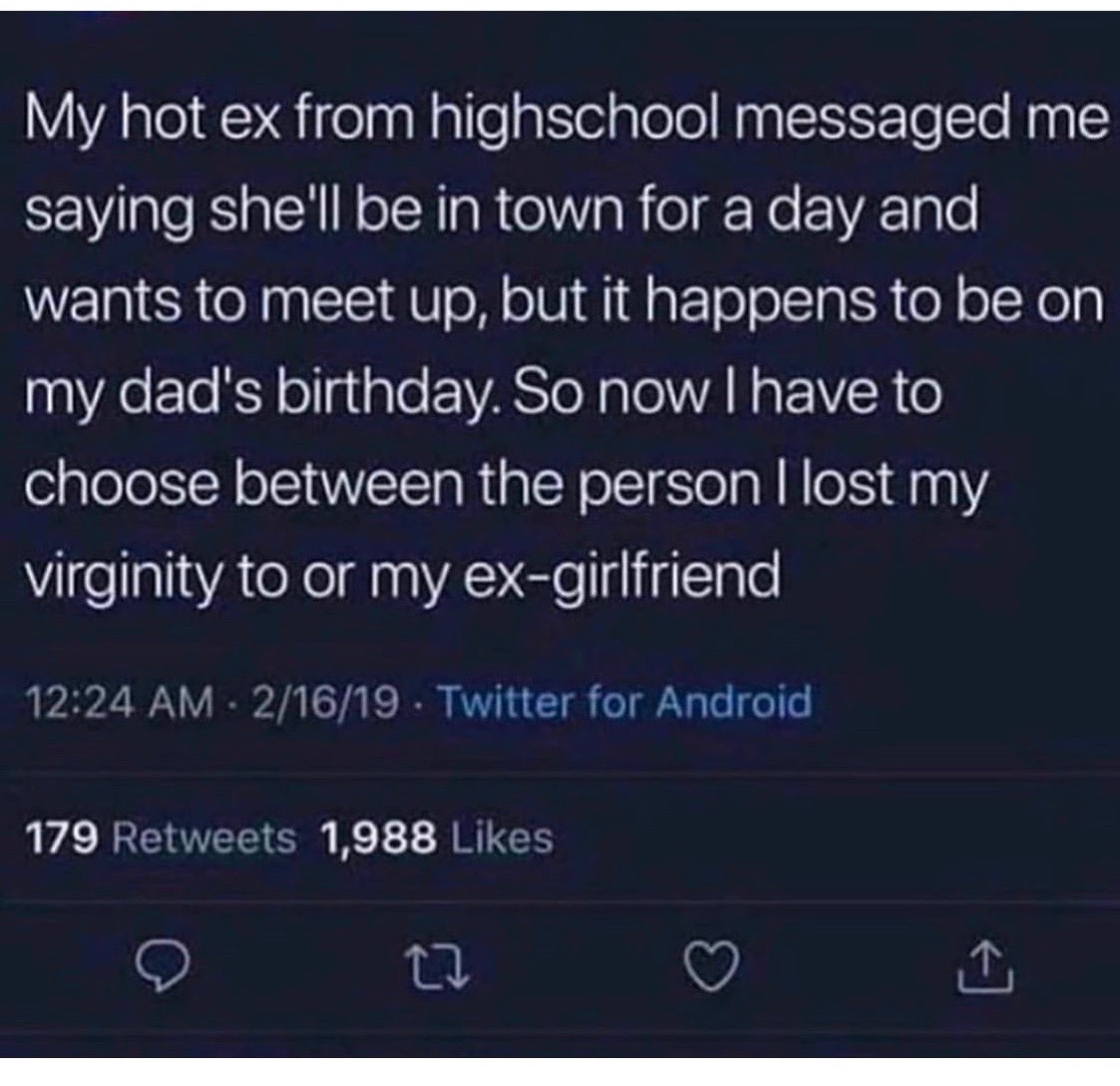 Chaotic Meh meme titled “Lost My Virginity To Or My Ex Girlfriend.”
