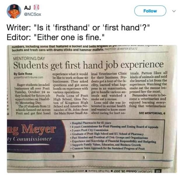 Chaotic Meh meme titled “First Hand Job Experience.”