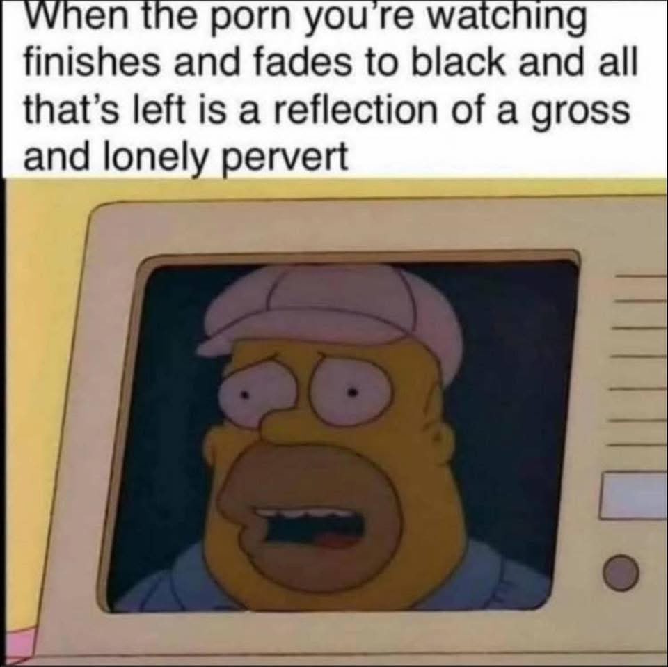 Chaotic Meh meme titled “Reflection Of A Gross Lonely Pervert.”
