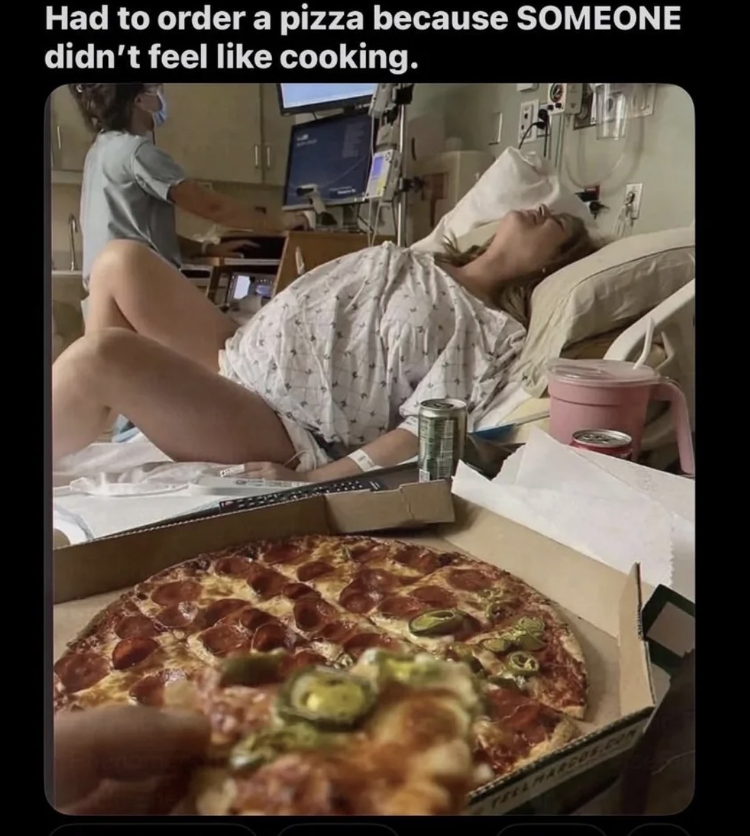 Chaotic Meh meme titled “Had To Order Pizza Someone Didnt Feel Like Cooking.”