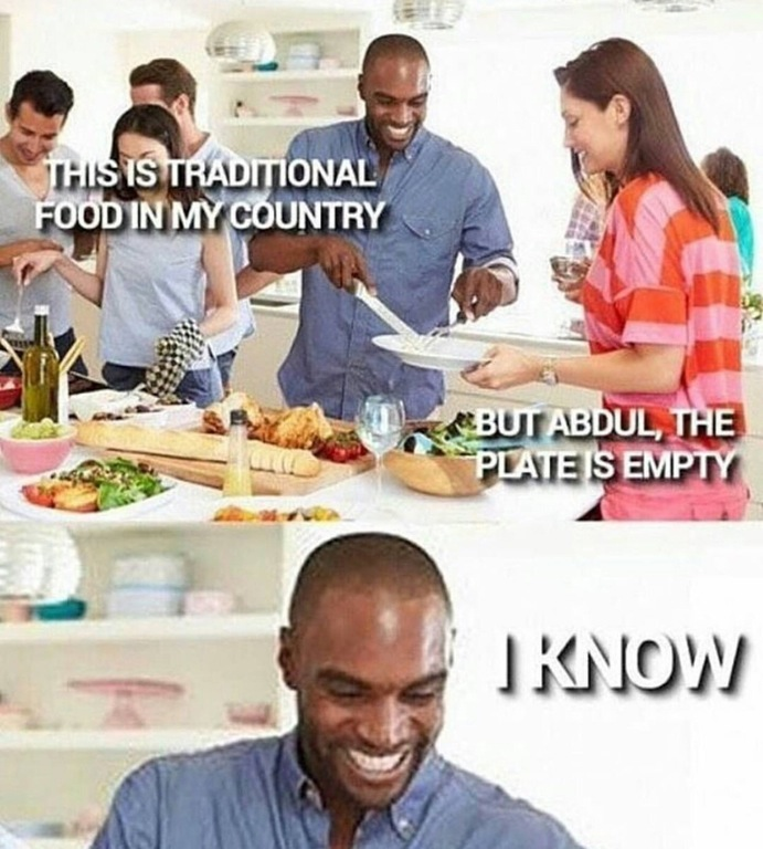 Chaotic Meh meme titled “The Plate Is Empty I Know.”