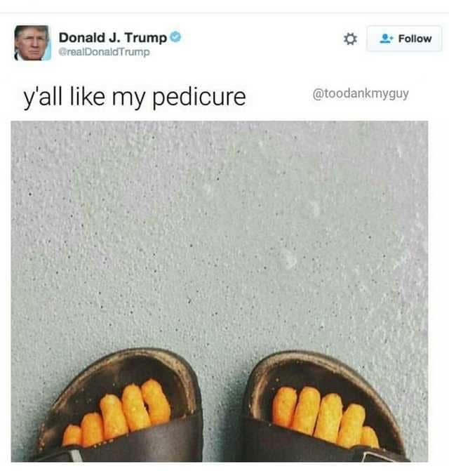 Chaotic Meh meme titled “Yall Like My Pedicure.”