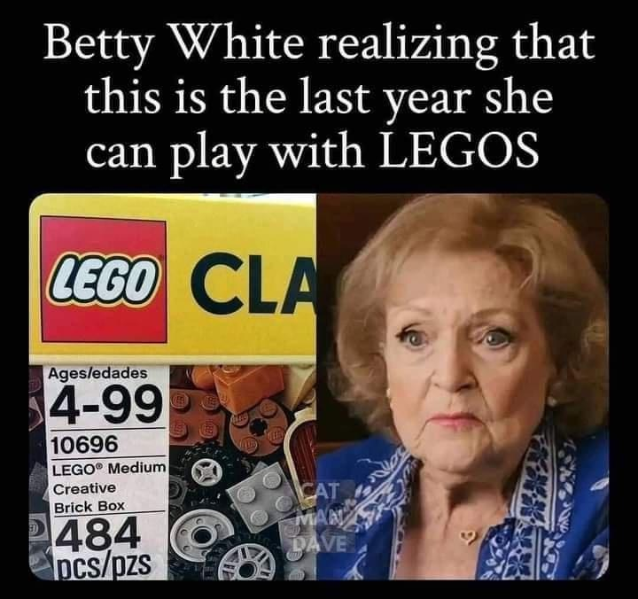 Betty White Last Year Playing Legos