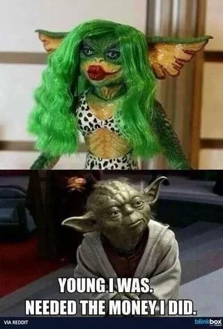 Gremlin in a green wig